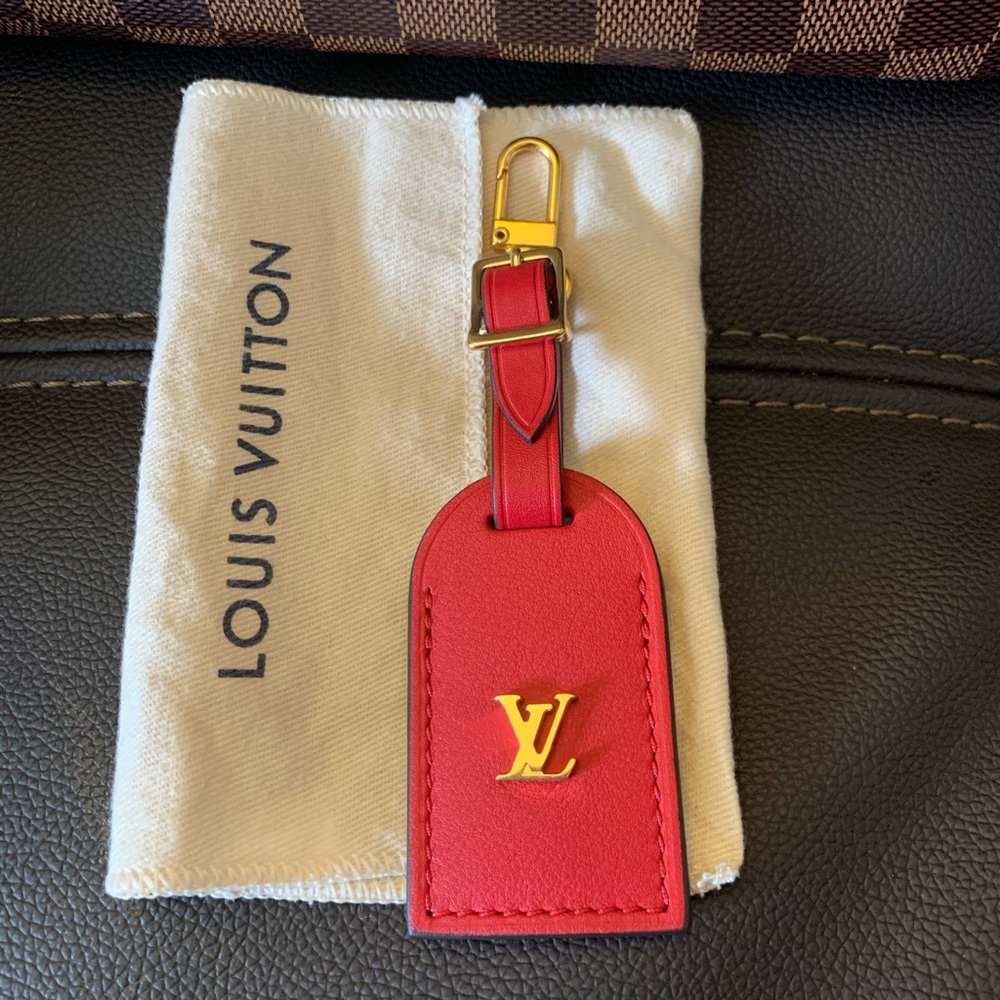 RARE RED LV luggage tags